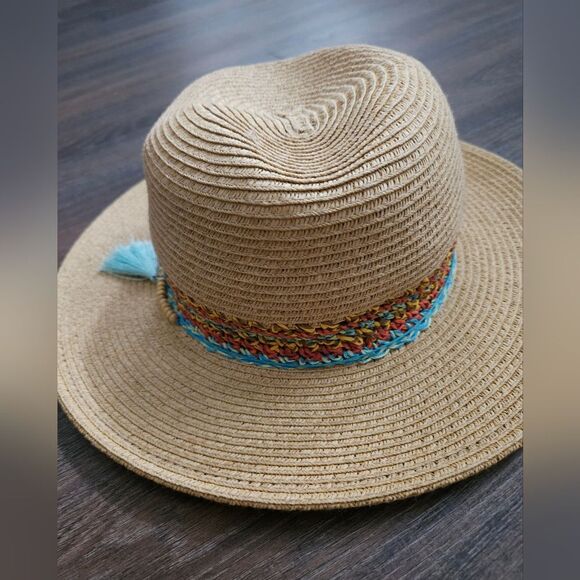 Scala Collection Natural Multi Braid Straw Safari Hat Excellent Condition - Picture 8 of 8